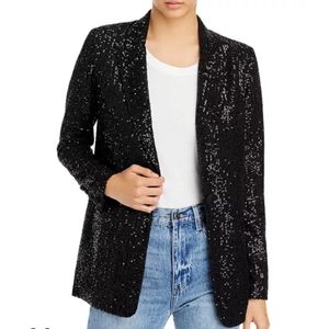 Aqua sequined blazer black EXCLUSIVE
